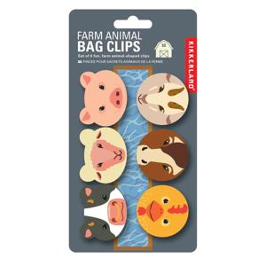 Kikkerland Farm Animal Bag Clips
